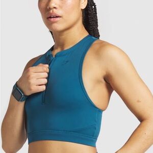 Gymshark Women’s SPEED SPORTS BRA Teal Padded Athletic Workout Size Small
